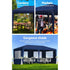 Instahut Gazebo 3x6m Marquee Wedding Party Tent Outdoor Camping Side Wall Canopy 6 Panel Blue - Outdoorium