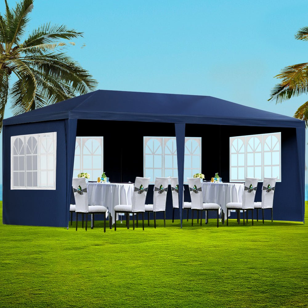 Instahut Gazebo 3x6 Outdoor Marquee Gazebos Wedding Party Camping Tent 6 Wall Panels - Outdoorium