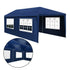 Instahut Gazebo 3x6m Marquee Wedding Party Tent Outdoor Camping Side Wall Canopy 6 Panel Blue - Outdoorium