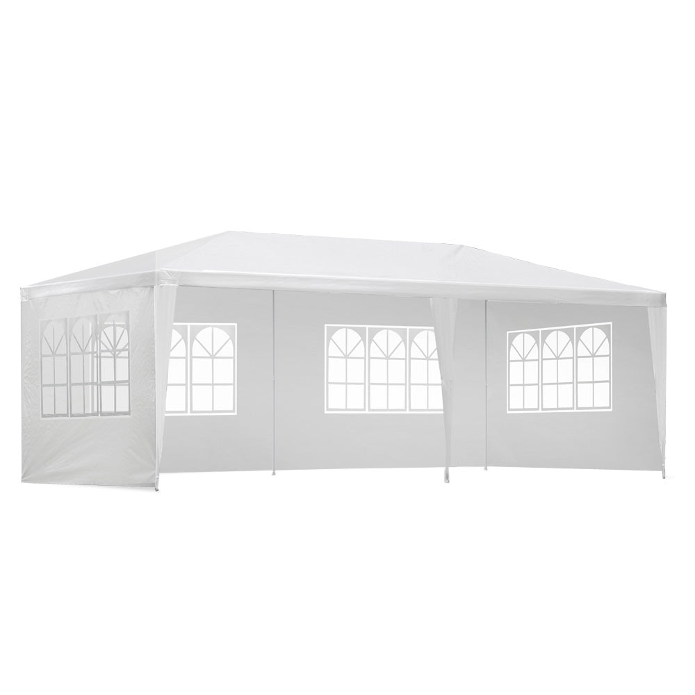 Instahut Gazebo 3x6 Outdoor Marquee Side Wall Party Wedding Tent Camping White - Outdoorium