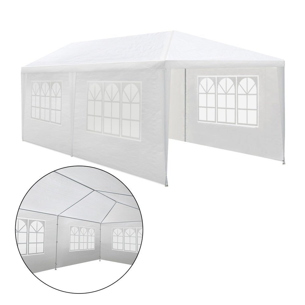 Instahut Gazebo 3x6 Outdoor Marquee Side Wall Party Wedding Tent Camping White - Outdoorium