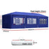 Instahut Gazebo 3x9m Marquee Wedding Party Tent Outdoor Camping Side Wall Canopy 8 Panel Blue - Outdoorium