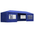 Instahut Gazebo 3x9m Marquee Wedding Party Tent Outdoor Camping Side Wall Canopy 8 Panel Blue - Outdoorium