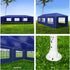 Instahut Gazebo 3x9m Marquee Wedding Party Tent Outdoor Camping Side Wall Canopy 8 Panel Blue - Outdoorium