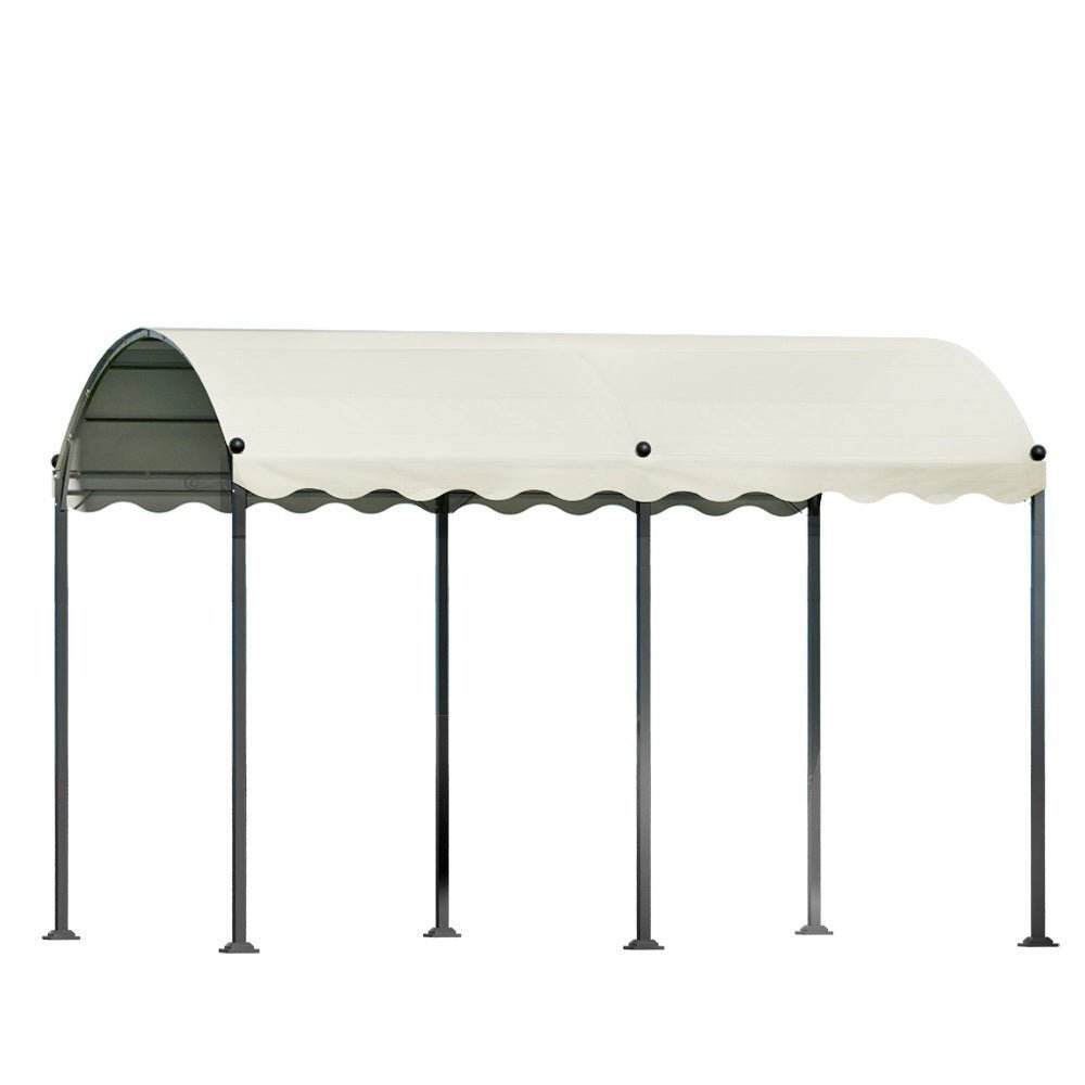 Instahut Gazebo Marquee 4x3m Outdoor Event Wedding Tent Camping Party Shade Iron Art Canopy Beige - Outdoorium
