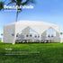 Instahut Gazebo 3x6m Marquee Wedding Party Tent Outdoor Camping Side Wall Canopy 6 Panel White | Outdoorium
