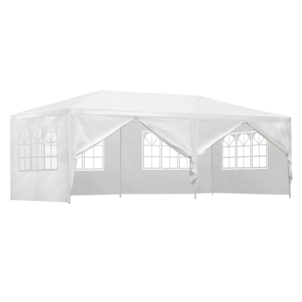 Instahut Gazebo Outdoor Marquee Wedding Gazebos Party Tent Camping White 3x6m - Outdoorium