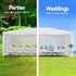 Instahut Gazebo 3x6m Marquee Wedding Party Tent Outdoor Camping Side Wall Canopy 6 Panel White | Outdoorium