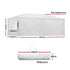 Instahut Gazebo 3x6m Marquee Wedding Party Tent Outdoor Camping Side Wall Canopy 6 Panel White | Outdoorium