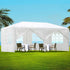 Instahut Gazebo 3x6m Marquee Wedding Party Tent Outdoor Camping Side Wall Canopy 6 Panel White | Outdoorium
