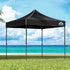 Instahut Gazebo Pop Up Marquee 3x3 Folding 500D Wedding Tent Base Pod Black - Outdoorium
