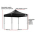 Instahut Gazebo Pop Up Marquee 3x3 Folding 500D Wedding Tent Base Pod Black - Outdoorium
