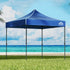 Instahut Gazebo Pop Up 3x3m w/Base Podx4 Marquee Folding Outdoor Wedding Camping Tent Shade Canopy Blue | Outdoorium