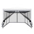 Instahut Gazebo Pop Up Marquee 3x3m Wedding Party Outdoor Camping Tent Canopy Shade Mesh Wall White | Outdoorium