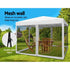 Instahut Gazebo Pop Up Marquee 3x3m Wedding Party Outdoor Camping Tent Canopy Shade Mesh Wall White | Outdoorium