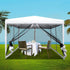 Instahut Gazebo Pop Up Marquee 3x3m Wedding Party Outdoor Camping Tent Canopy Shade Mesh Wall White | Outdoorium