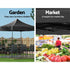 Instahut Gazebo Pop Up Marquee 3x3m Folding Tent Wedding Outdoor Camping Canopy Gazebos Shade Black | Outdoorium