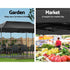 Instahut Gazebo Pop Up Marquee 3x6 Folding Tent Wedding 500D Camping Black | Outdoorium