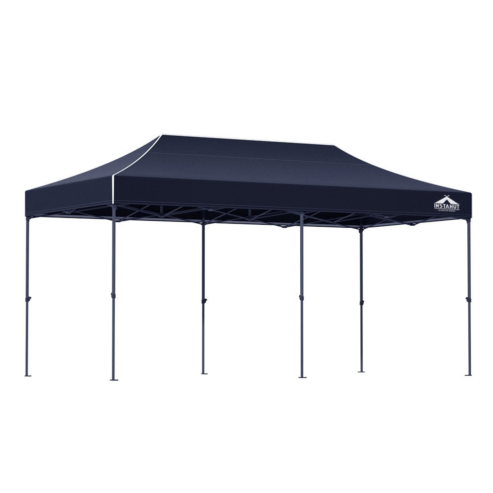 Instahut Gazebo Pop Up Marquee 3x6m Folding Tent Wedding Outdoor Camping Canopy Gazebos Shade Navy - Outdoorium