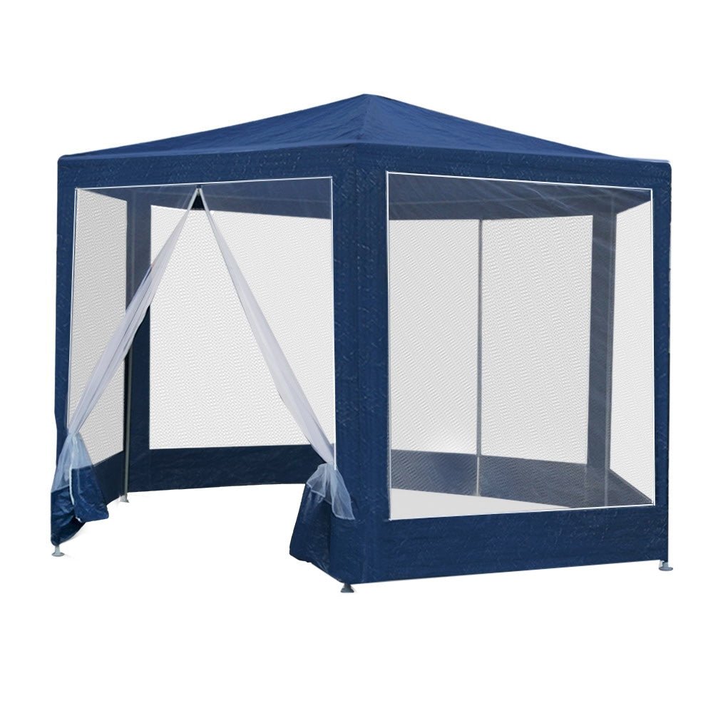 Instahut Gazebo Wedding Party Marquee Tent Canopy Outdoor Camping Gazebos Navy - Outdoorium