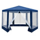 Instahut Gazebo?2x2m Marquee Wedding Party Tent Outdoor Camping Mesh Wall Canopy Shade Gazebos Navy | Outdoorium
