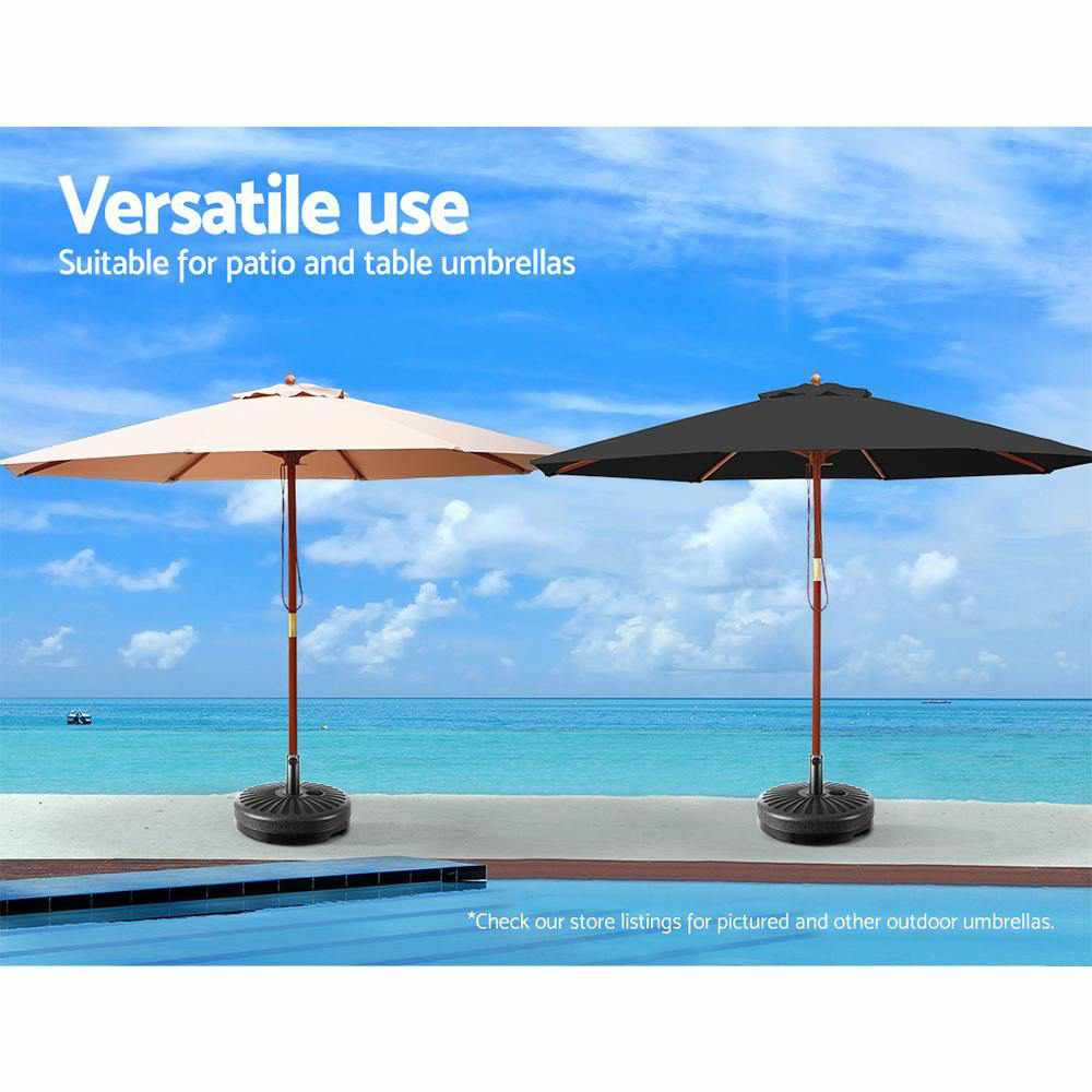 Instahut Outdoor Umbrella Base Stand Pole Pod Sand/Water Patio Cantilever Offset - Outdoorium