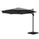 Instahut 3m Outdoor Umbrella w/Base Cantilever Beach Roma 360 Degree Tilt Charcoal | Outdoorium