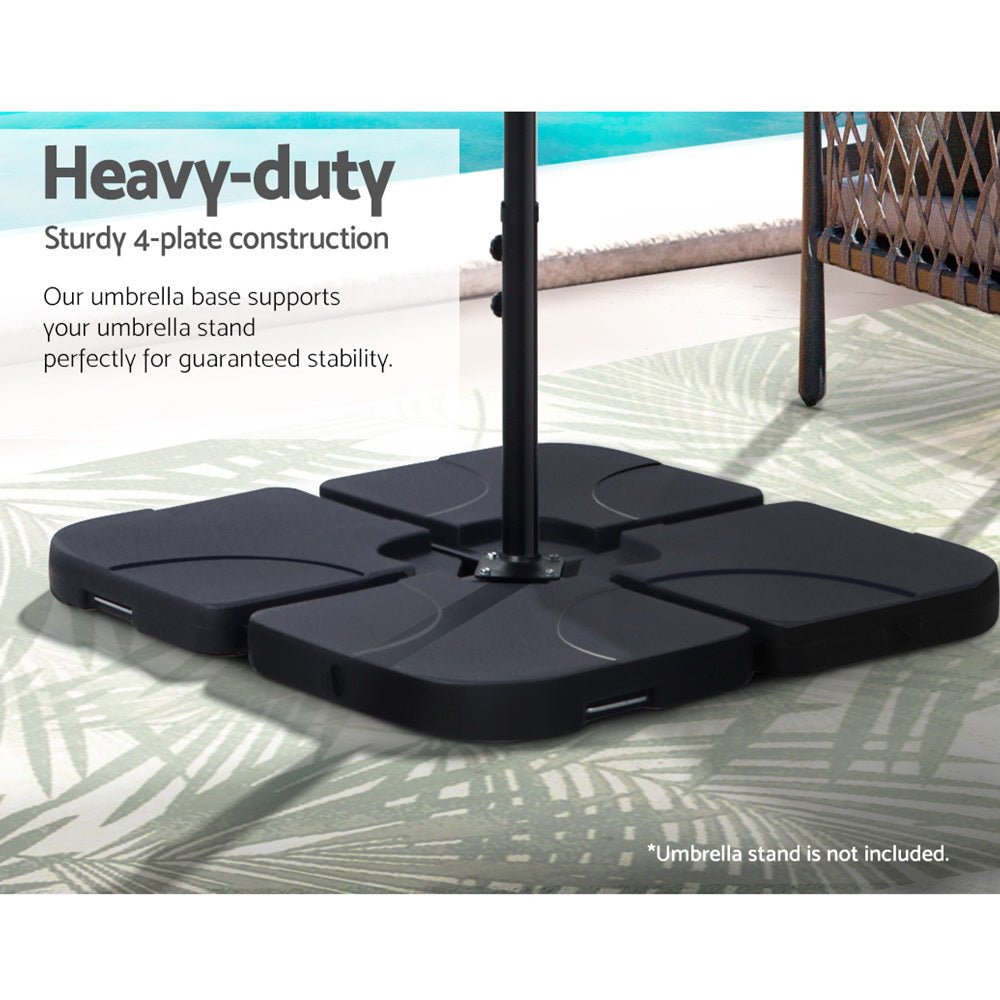 Instahut Outdoor Umbrella Base Stand Sand/Water Pod Cantilever Beach Patio 50cm - Outdoorium