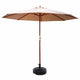 Instahut 3m Outdoor Umbrella w/Base Pole Umbrellas Garden Sun Stand Deck Beige | Outdoorium