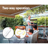 Instahut Retractable Folding Arm Awning Motorised Sunshade 4Mx2.5M Beige - Outdoorium