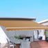 Instahut Retractable Folding Arm Awning Manual Sunshade 4Mx3M Beige - Outdoorium