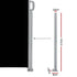 Instahut Side Awning Outdoor Blinds Sun Shade Retractable Screen 2X6M BK - Outdoorium