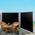 Instahut Side Awning Outdoor Blinds Sun Shade Retractable Screen 2X6M BK - Outdoorium
