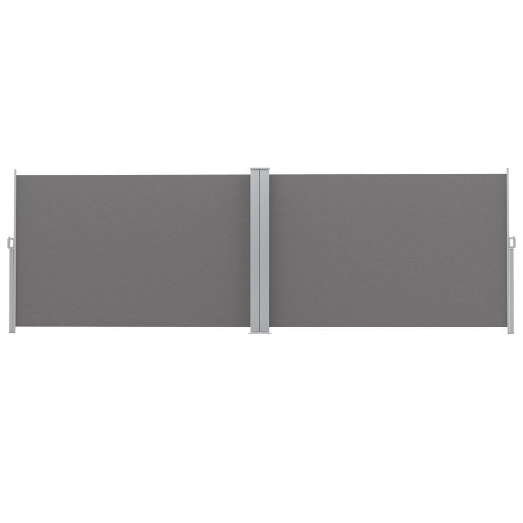 Instahut Side Awning Sun Shade Outdoor Retractable Privacy Screen 2X6M Grey - Outdoorium