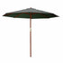 Instahut Outdoor Umbrella 3M Pole Umbrellas Stand Sun Beach Garden Deck Charcoal - Outdoorium