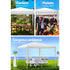 Instahut Gazebo 3x3m Wedding Party Marquee Tent Outdoor Event Camping Canopy Shade White - Outdoorium