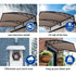 Instahut Window Door Awning Canopy 1.5mx3m Brown Sheet Black Plastic Frame - Outdoorium