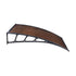 Instahut Window Door Awning Canopy 1.5mx3m Brown Sheet Black Plastic Frame - Outdoorium
