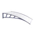 Instahut Window Door Awning Canopy 1.5mx4m Transparent Sheet Grey Plastic Frame - Outdoorium