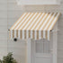 Instahut Window Door Awning 1mx1m Beige White Polyester Fabric Aluminum Frame - Outdoorium