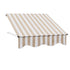 Instahut Window Door Awning 1mx1m Beige White Polyester Fabric Aluminum Frame - Outdoorium