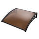 Instahut Window Door Awning 1mx1.2m Brown Hollow Sheet Plastic Frame | Outdoorium