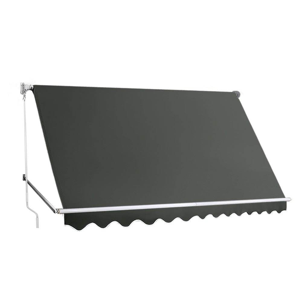 Instahut Window Fixed Pivot Arm Awning Outdoor Blinds Retractable Canopy3.1X2.1M | Outdoorium