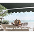 Instahut Window Fixed Pivot Arm Awning Outdoor Blinds Retractable Patio 2.4X2.1M | Outdoorium