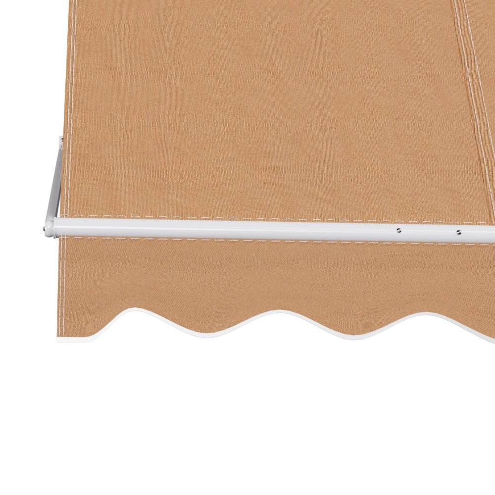Instahut Window Fixed Pivot Arm Awning Outdoor Retractable Canopy 2.1X2.1M Beige - Outdoorium