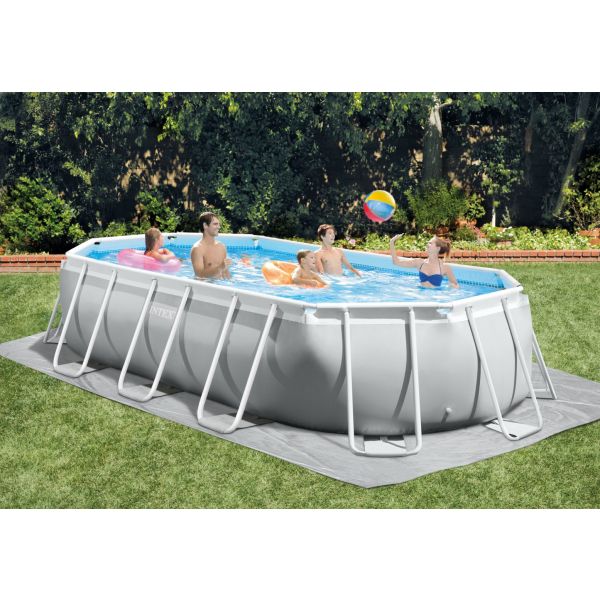 Intex 5.03m x 2.74m x 1.22m Prism Frame Oval Pool Set - Outdoorium