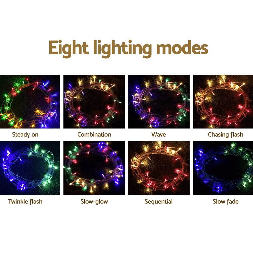 100M Christmas Lights String Fairy Light 500 LED Colourful Jingle Jollys - Outdoorium