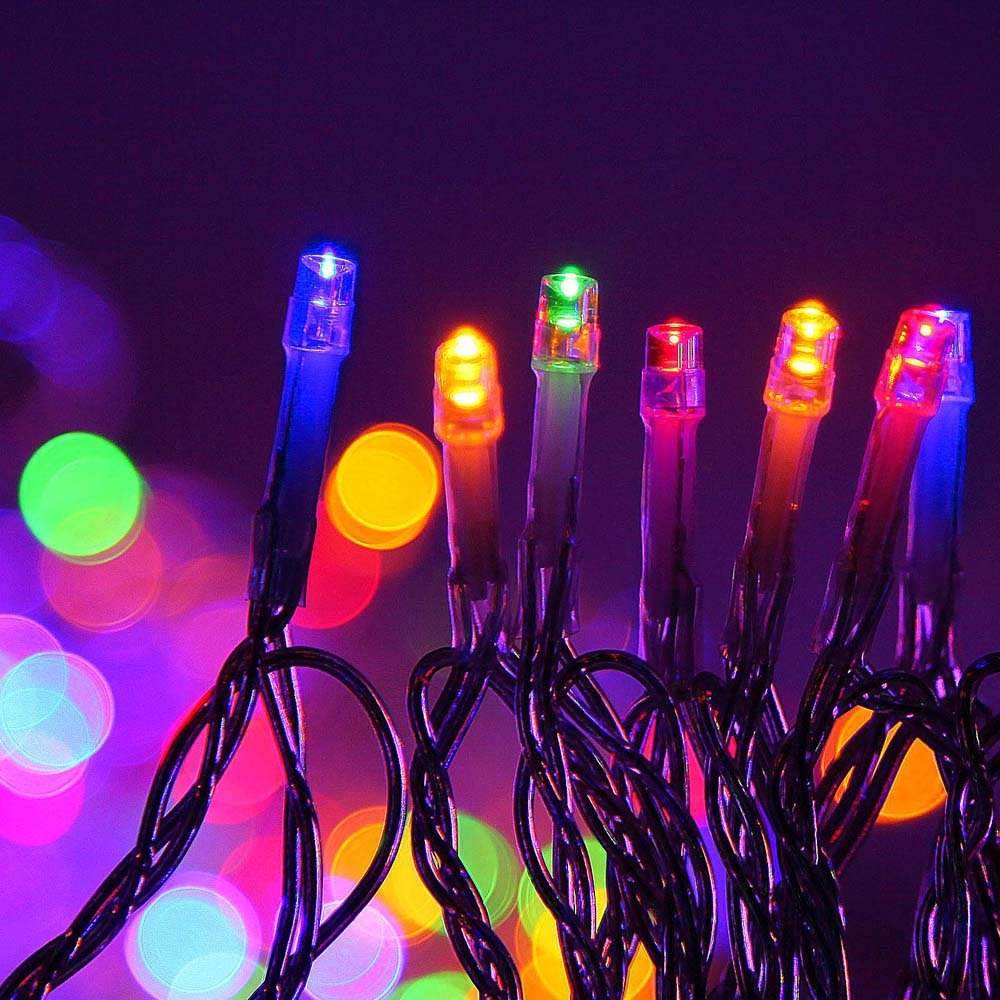 100M Christmas Lights String Fairy Light 500 LED Colourful Jingle Jollys - Outdoorium