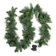 Jingle Jollys 1.8m Christmas Garland with LED lights Party Xmas Decorations | Outdoorium