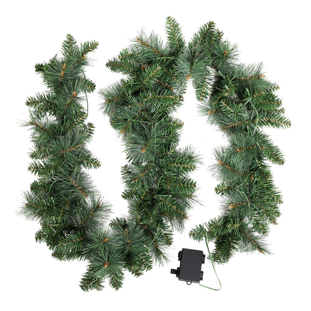 Jingle Jollys 1.8M Christmas Garland with Pre-lit LED Lights Xmas Tree Decor - Outdoorium